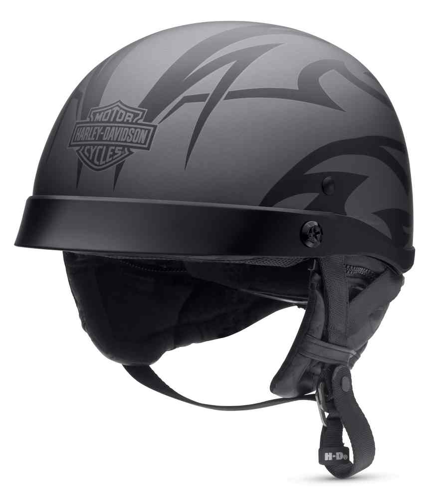 Harley-Davidson Men's Tribal Adjustable Fit Half Helmet, Grey/Black. 98388-16VM - Wisconsin Harley-Davidson Harley-Davidson Men's Tribal Adjustable Fit Half Helmet, Grey/Black. 98388-16VM - Wisconsin Harley-Davidson