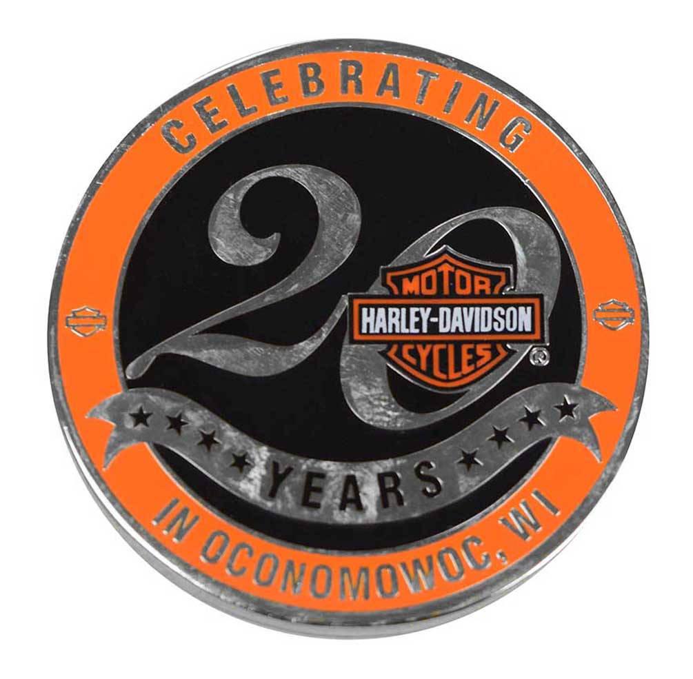 Harley-Davidson Wisconsin Dealership Challenge Coin Celebrating 20 Years WHDCOIN - No Hassle Returns at Wisconsin Harley