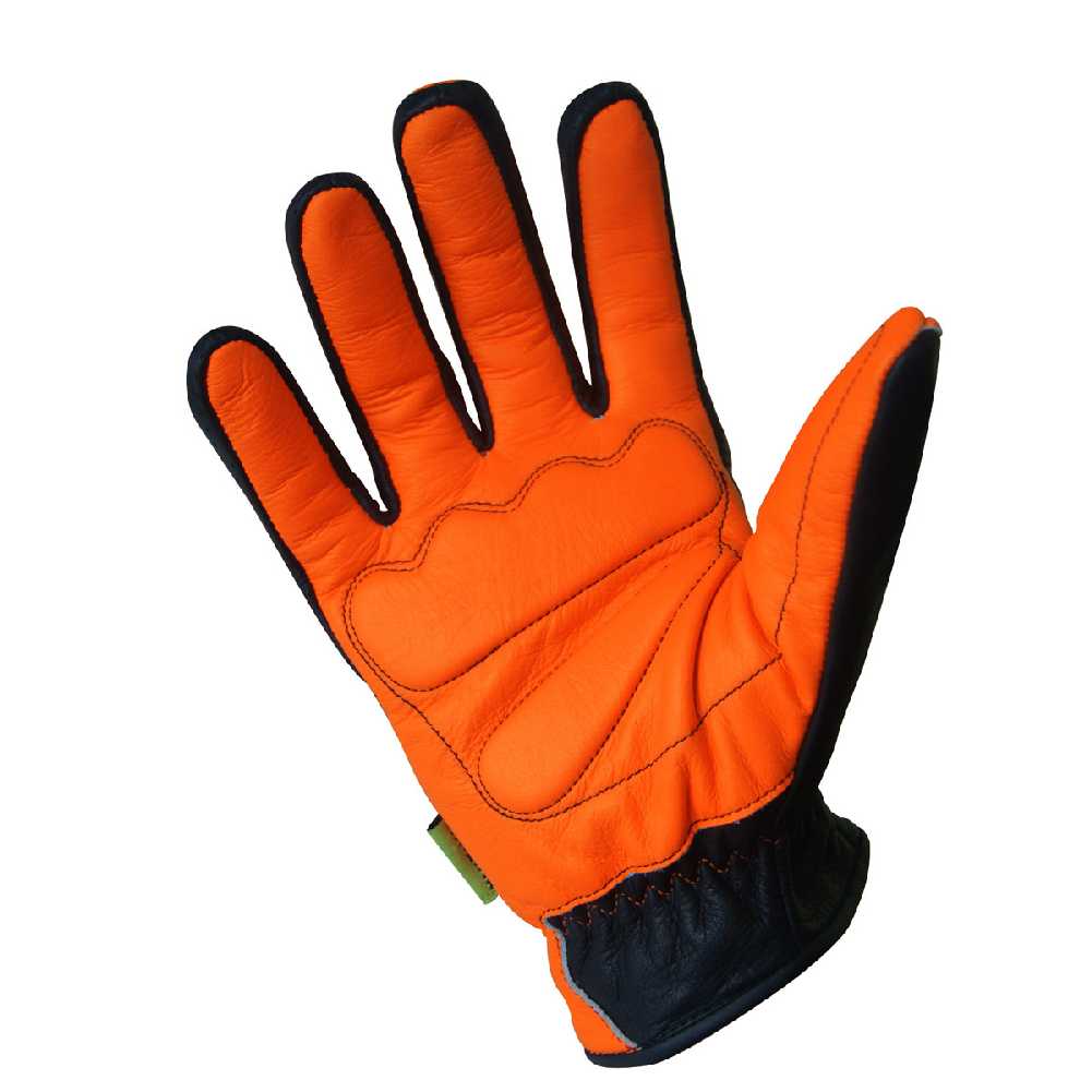 Missing Link Communique Visability Gloves Black, Hi-Viz Orange CGG - Wisconsin Harley-Davidson