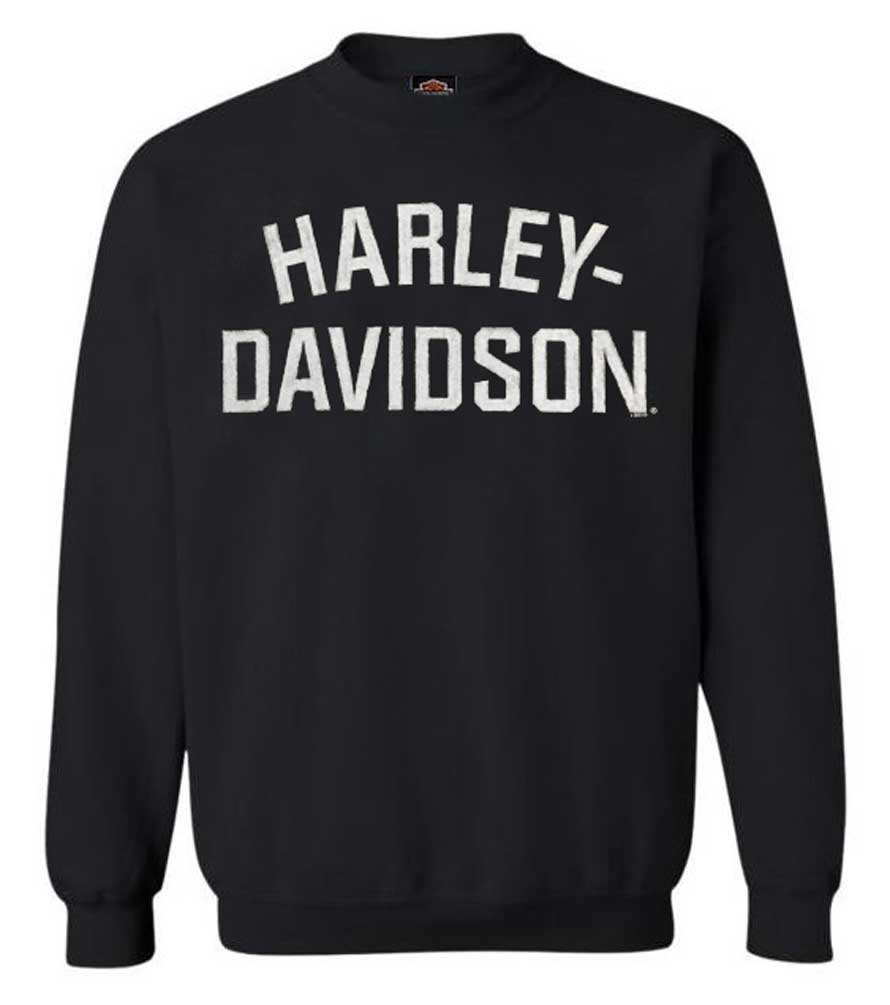 Harley-Davidson® Men's Heritage Pullover Crew Sweatshirt Black H-D