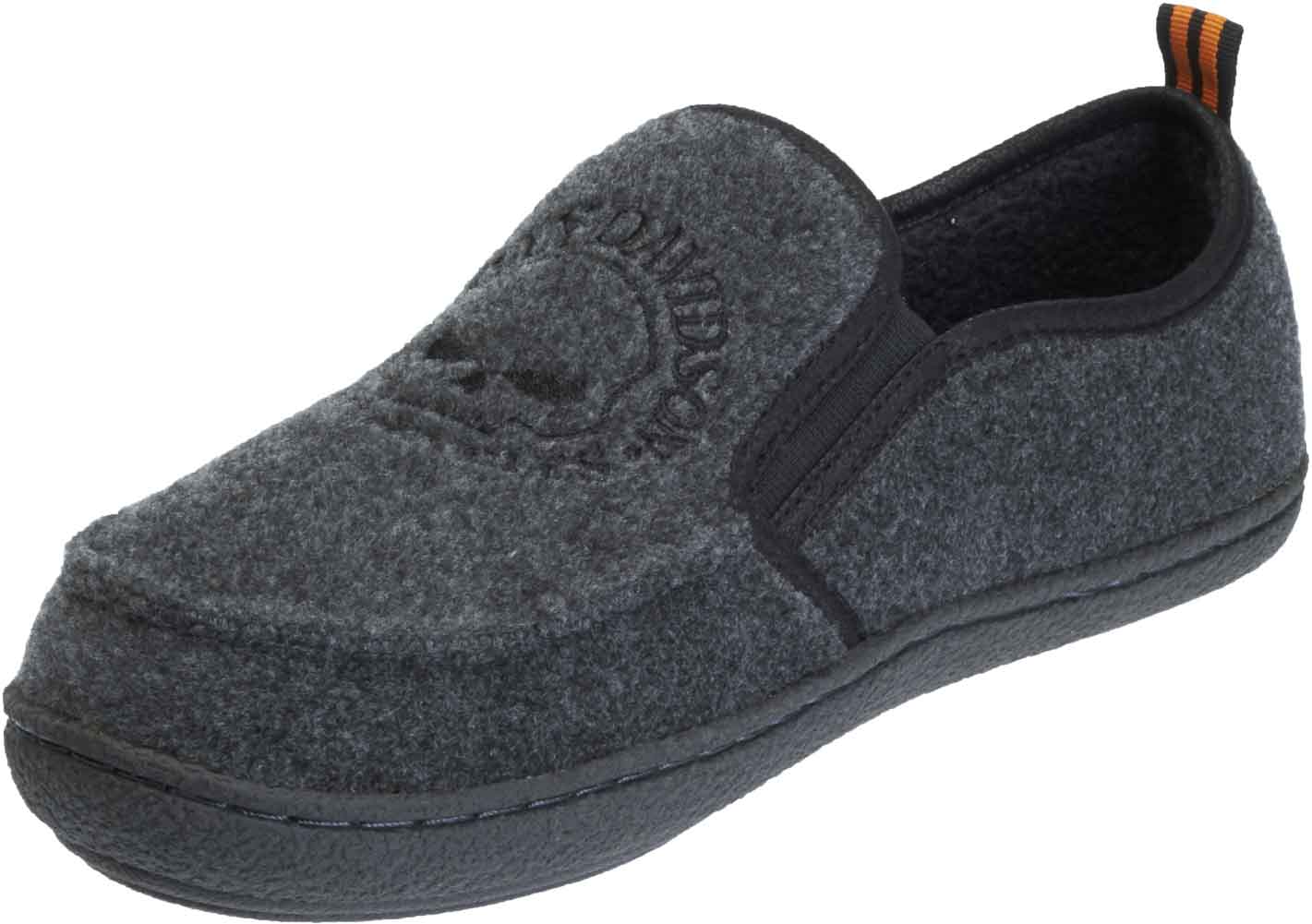 Harley-Davidson Free Shipping - Harley-Davidson Men's Caleb Black and Grey House Slippers. D93305 - Free Shipping on many products plus Orders Over $99