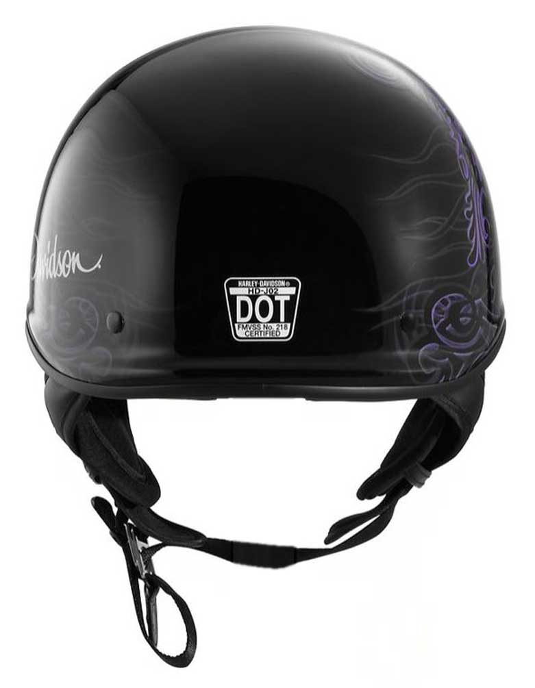 Harley-Davidson Women's Fly-By Ultra-Light J02 Half Helmet, Black 98224-16VW - No Hassle Returns at Wisconsin Harley