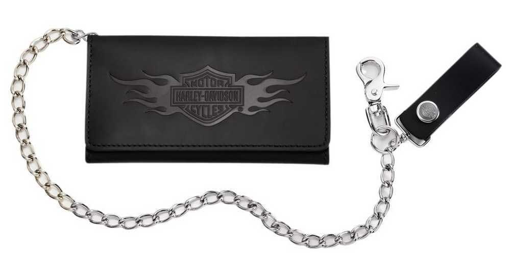 Harley-Davidson® Bar Shield Flames Tri-Fold Deluxe Long Biker