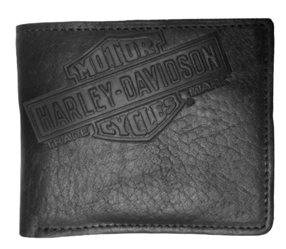 Harley-Davidson® Mens American Bison Classic Billfold Wallet, Black ...