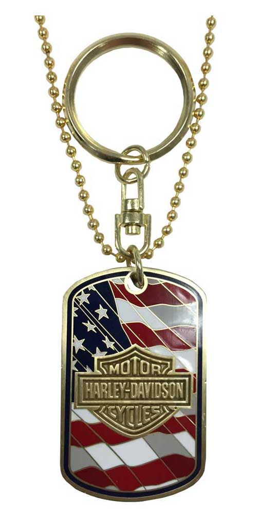 Harley-Davidson Originals Dog Tag, Est 1903 Bar & Shield, Chain/Key Ring 8003463 - No Hassle Returns at Wisconsin Harley