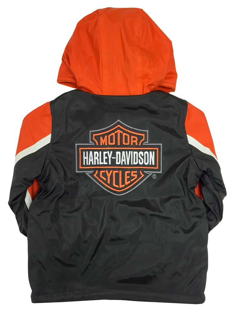 Harley-Davidson® Big Boys' Embroidered Reversible Orange Fleece
