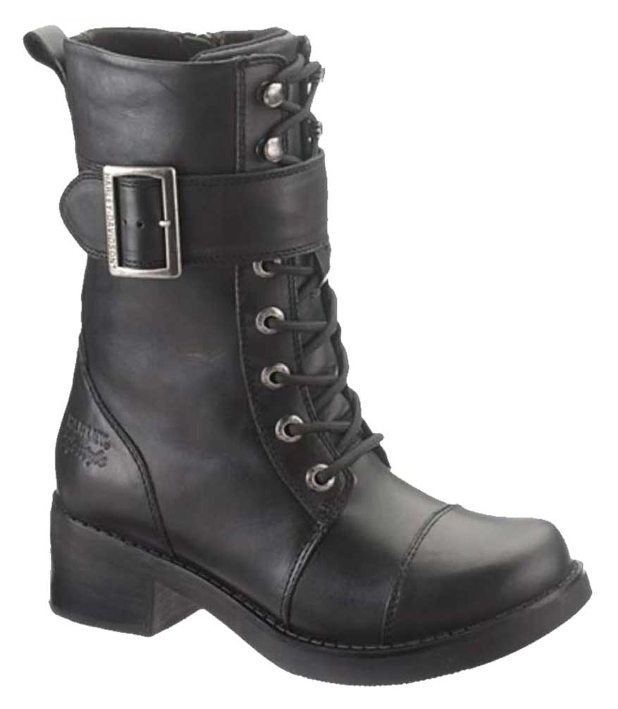 Harley-Davidson® Women's Jammie Black 8-Inch Boots, 2-Inch Heel