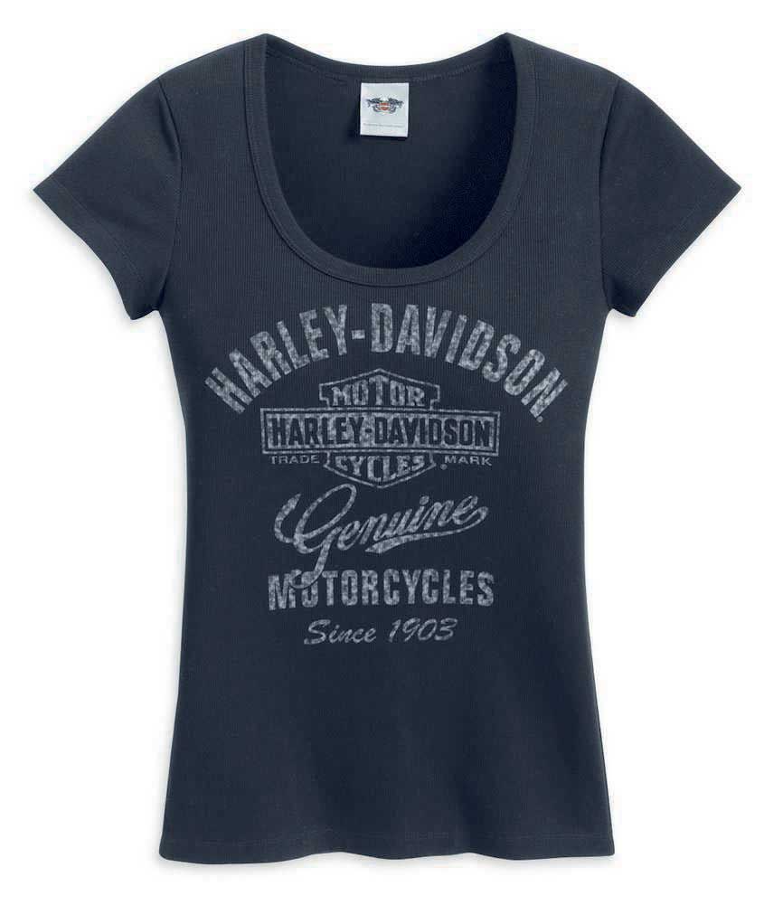 Harley-Davidson Women's Traditional Bar &  Shield Logo Tee, Black 99103-12VW - Wisconsin Harley-Davidson