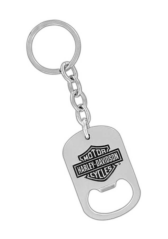 Harley-Davidson Bar & Shield Bottle Opener Key Chain, Silver HDKB014 - Wisconsin Harley-Davidson