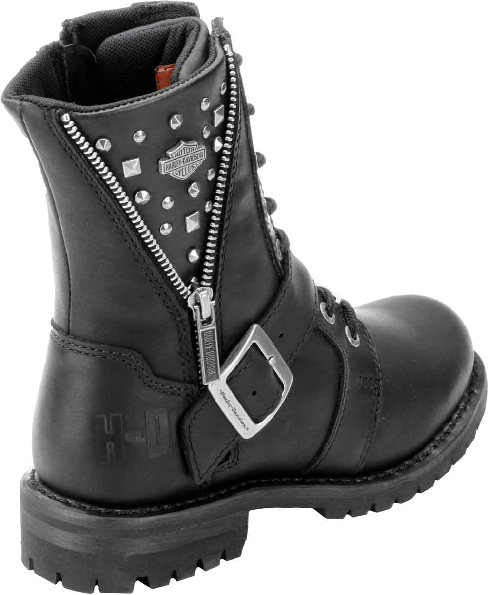 Harley-Davidson Women's Mindy 6.5-Inch Black Motorcycle Boots. InsideZip. D87051 - No Hassle Returns at Wisconsin Harley