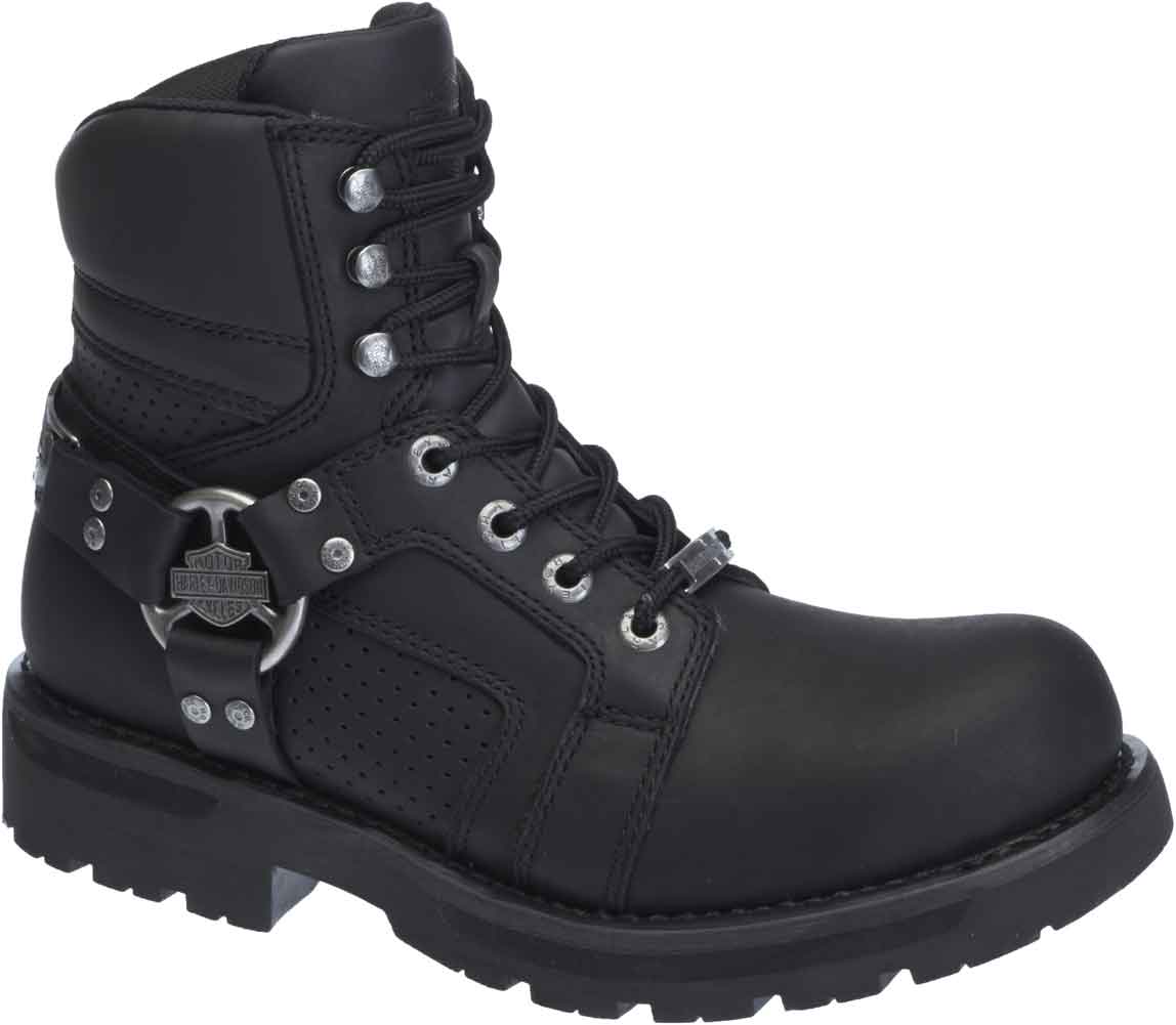 Harley-Davidson Men's Edgemoor Black Leather Motorcycle Boots. D96092 - Wisconsin Harley-Davidson