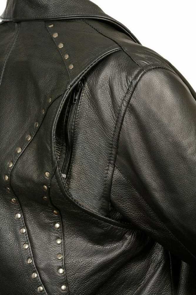 Milwaukee Leather Women's Classic M/C Jacket  w/ Rivet Detailing ML1948 - No Hassle Returns at Wisconsin Harley