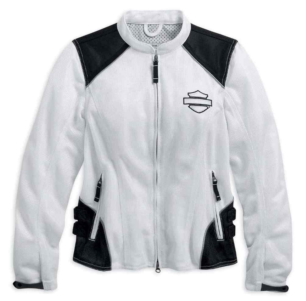 ジャケット・アウター Harley Davidson White Leather Jacket Women´s Leather Jacket 120th Anniversary white - Leather & Chrome