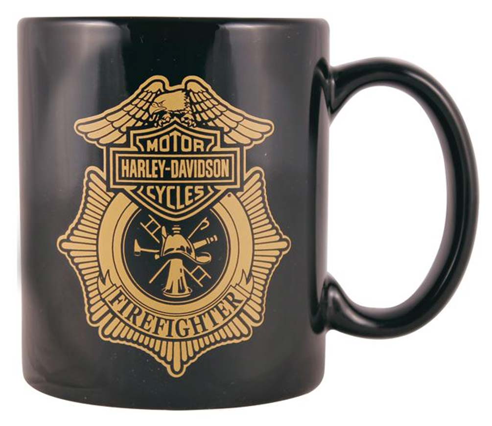 Harley-Davidson Firefighter Original Black Ceramic Coffee Mug, 11 oz. CM126530 - Wisconsin Harley-Davidson