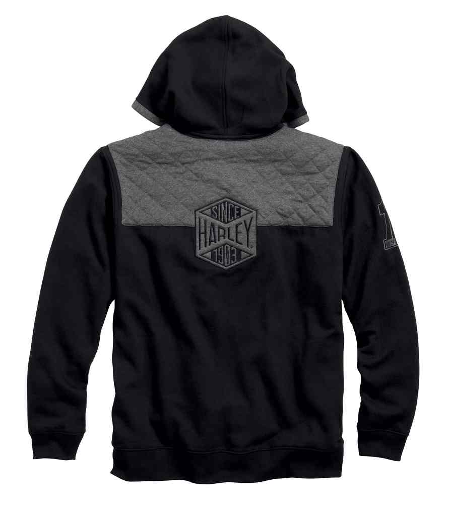 Harley-Davidson Free Shipping - Harley-Davidson Men's Black Label Core Quilted Yoke Hoodie, Black 99045-16VM - Free Shipping on many products plus Orders Over $99
