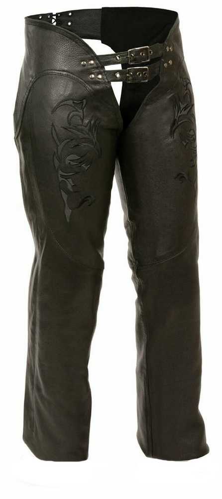 Milwaukee Leather Women's Chaps w/ Reflective Tribal Design ML1187 - Wisconsin Harley-Davidson