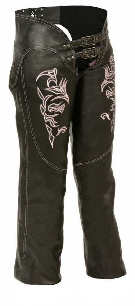 Milwaukee Leather Women's Chaps w/ Reflective Tribal Design ML1187 (3XS) - Wisconsin Harley-Davidson
