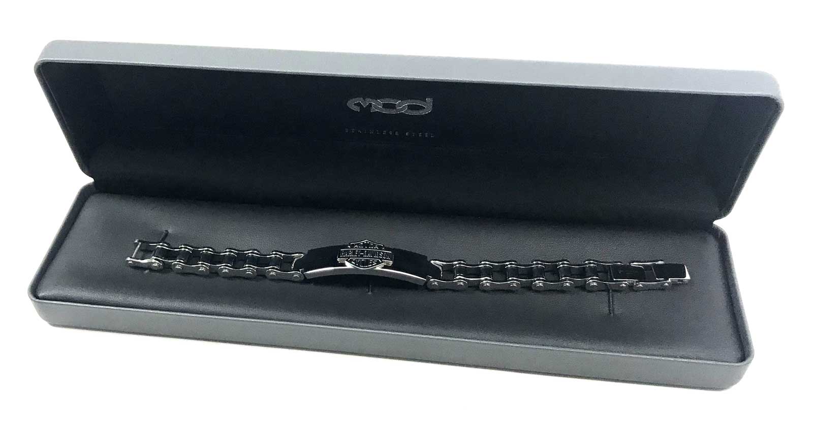 Harley-Davidson Men's Bike Chain ID Bracelet, Stainless Steel HSB0071-7.5 - No Hassle Returns at Wisconsin Harley