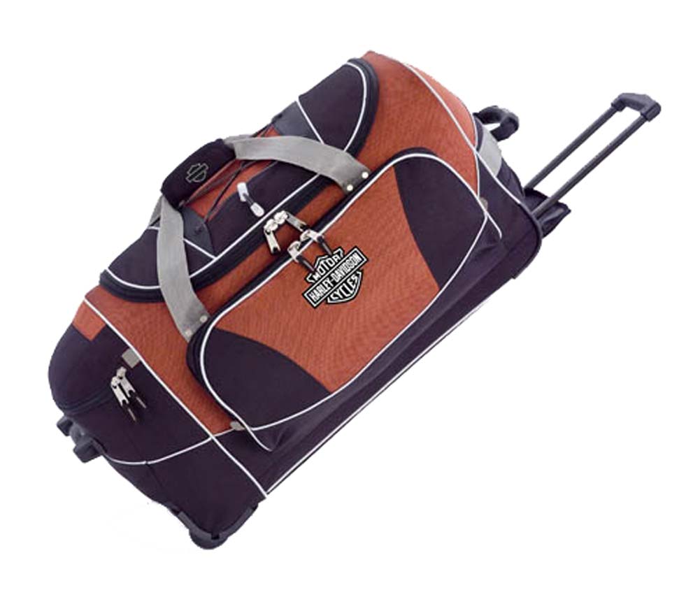 Harley-Davidson Hybrid Luggage 29'' Travel Equipment Duffel, Rust/Black 99629-RB - Wisconsin Harley-Davidson