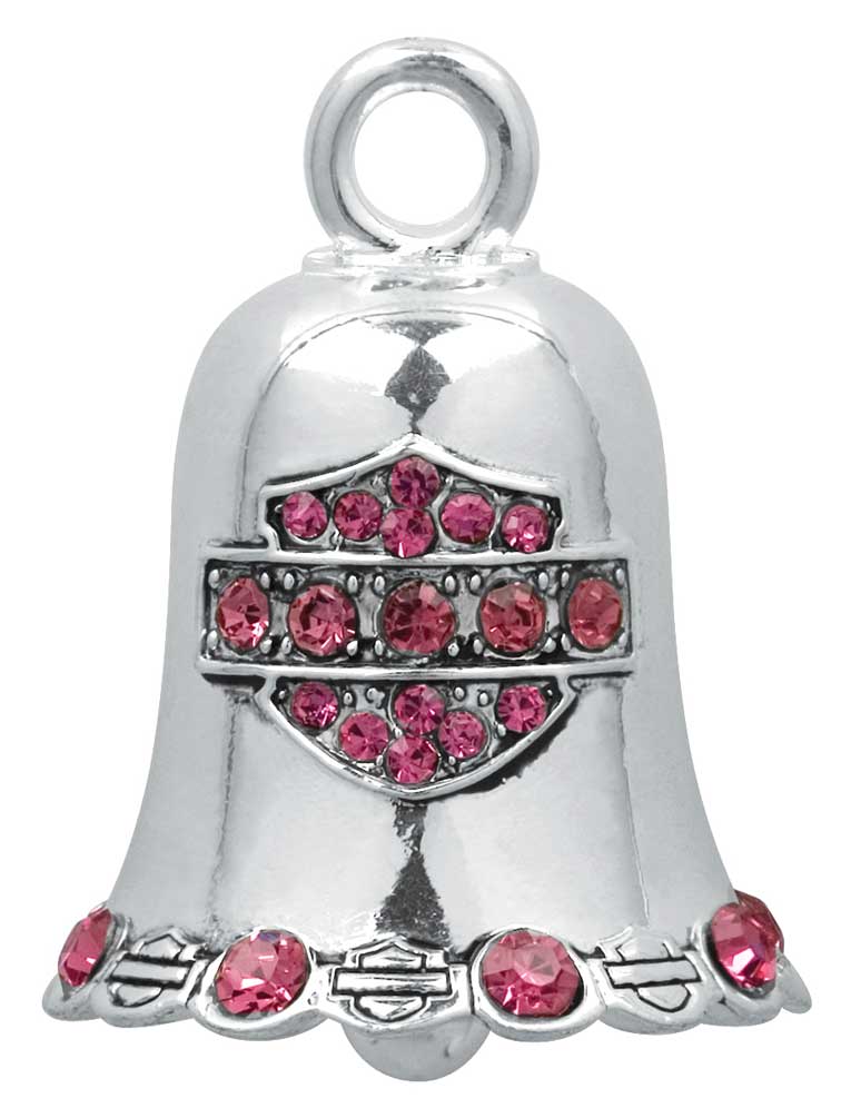 Harley-Davidson Pink Crystal Bar & Shield Ride Bell HRB019 - Wisconsin Harley-Davidson
