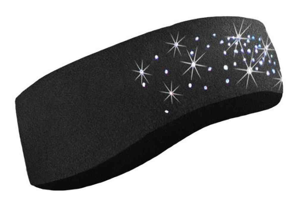That's A Wrap Women's Dazzle Crystals Performance Fleece Headband, Black FHB1412 - Wisconsin Harley-Davidson