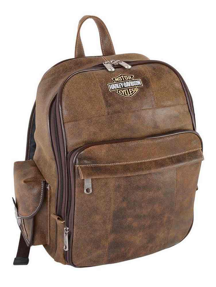 Harley-Davidson® Bar & Shield Genuine Leather Large Backpack