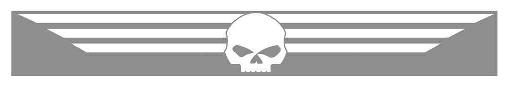 Harley-Davidson White Skull Xpressionz Windshield Decal CG3764 - Wisconsin Harley-Davidson