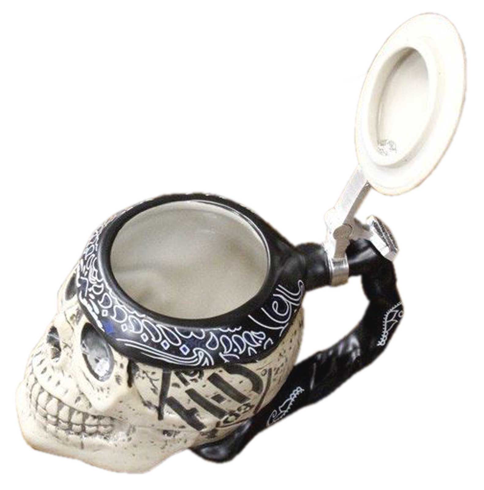 Harley-Davidson® Bar & Shield Sculpted Ceramic Skull Stein, 24 oz