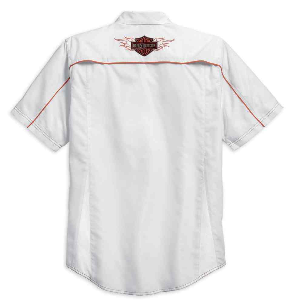 Harley-Davidson Free Shipping - Harley-Davidson Men's Shirt, Vented Performance Bar & Shield, White 99035-15VM - Free Shipping on many products plus Orders Over $99