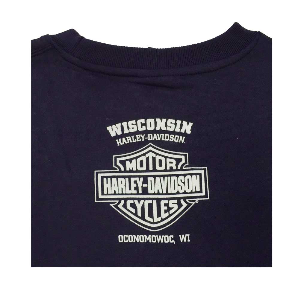 Harley-Davidson Free Shipping - Harley-Davidson Men's Inferno Flaming Script Crew Sweatshirt, Navy Blue - Free Shipping on many products plus Orders Over $99