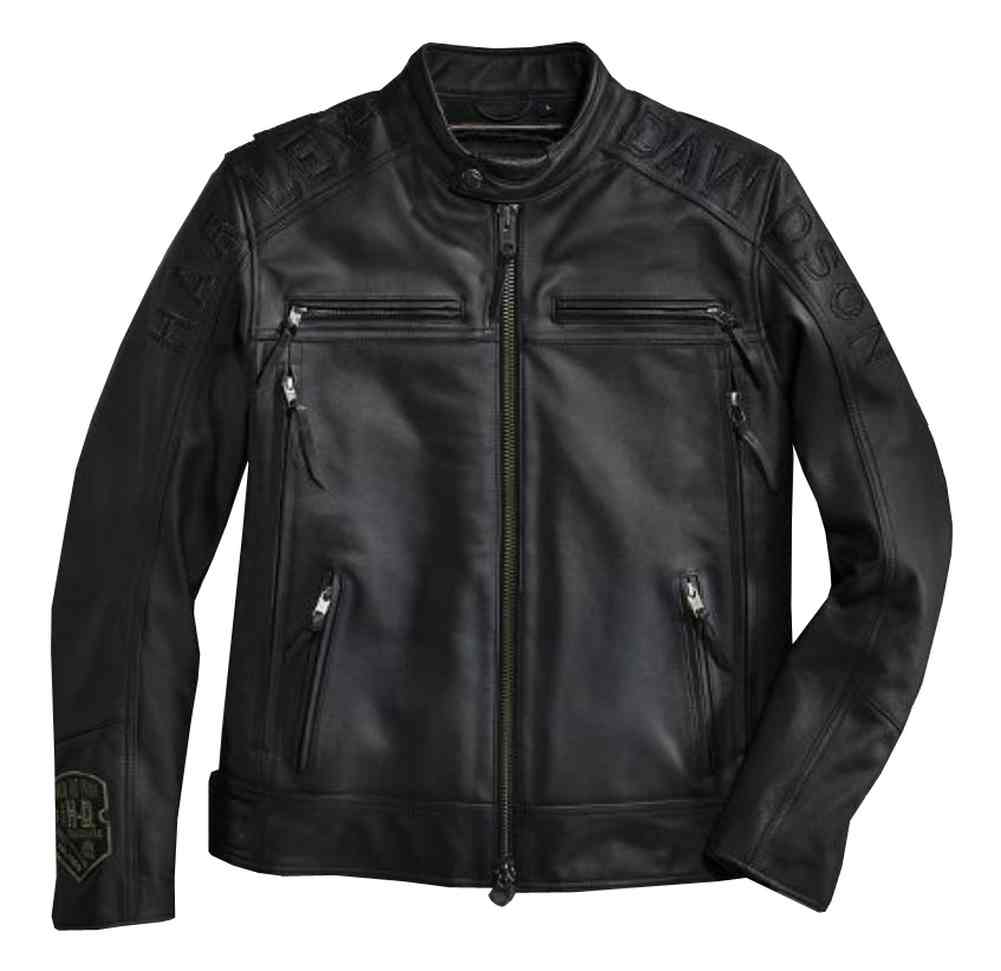 Harley-Davidson® Men's Telescope Thrash Leather Jacket, Black