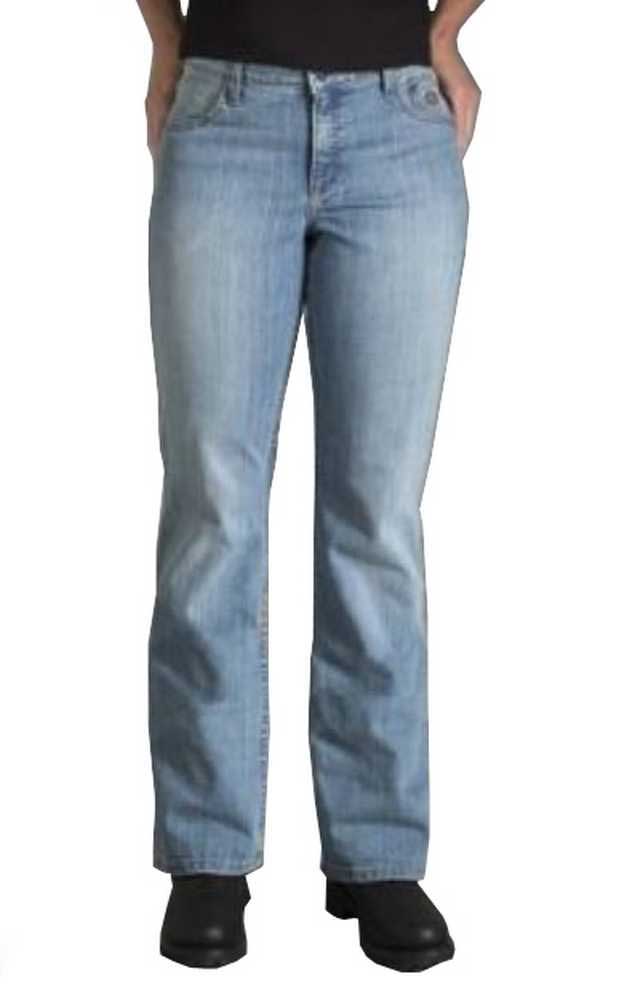 Harley-Davidson Womens Stretch Fit Boot Cut Faded Blue Jeans Mid-Rise 99166-14VW - Wisconsin Harley-Davidson