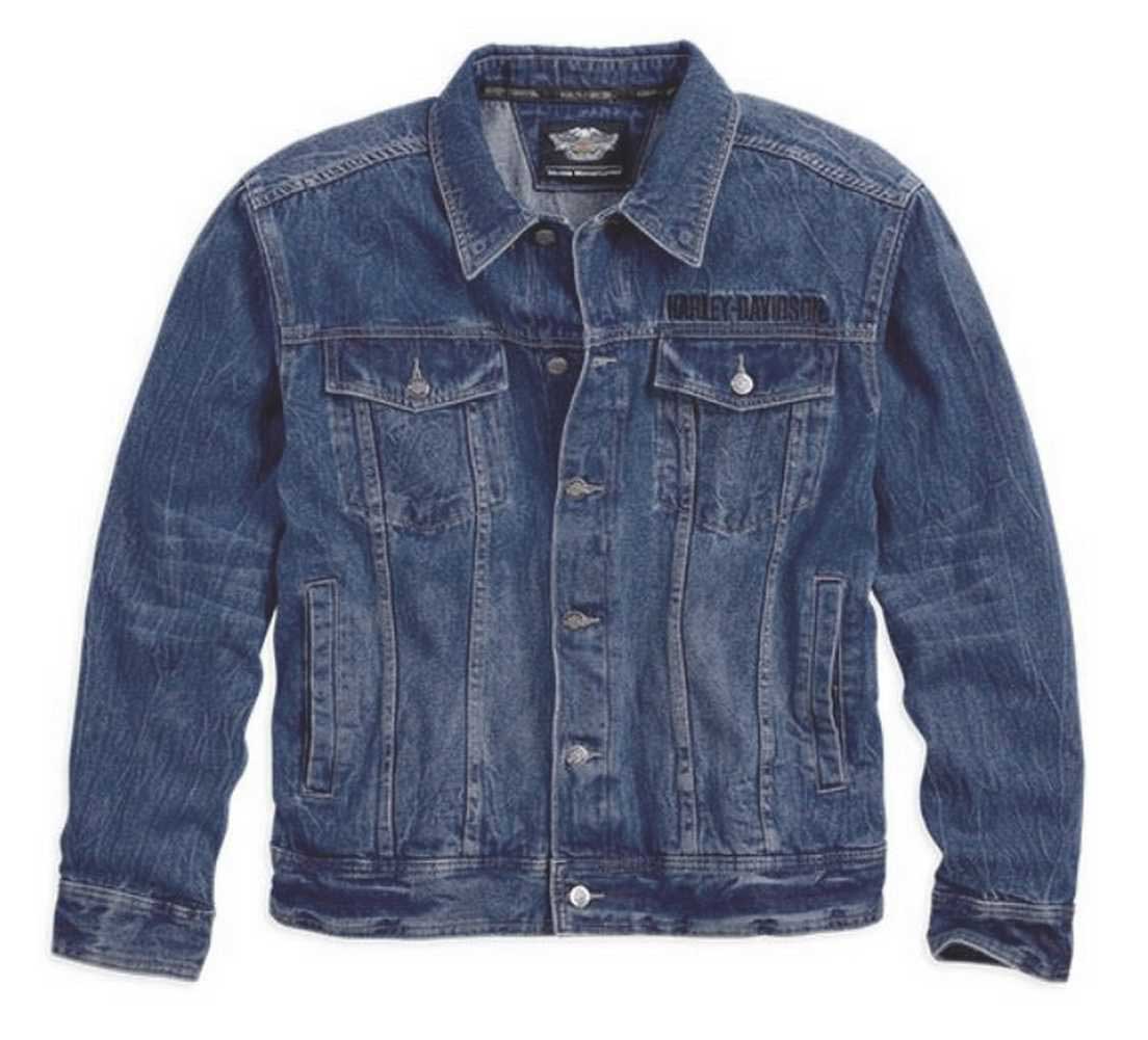 HARLEY-DAVIDSON デニムジャケット Men's Harley-Davidson Denim Jacket - Medium Wash Denim