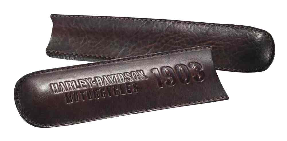 harley davidson leather cigarette case 80s 90s Motorcycles & Lighter Holder Read Harley-Davidson Embossed H-D Logo Smooth