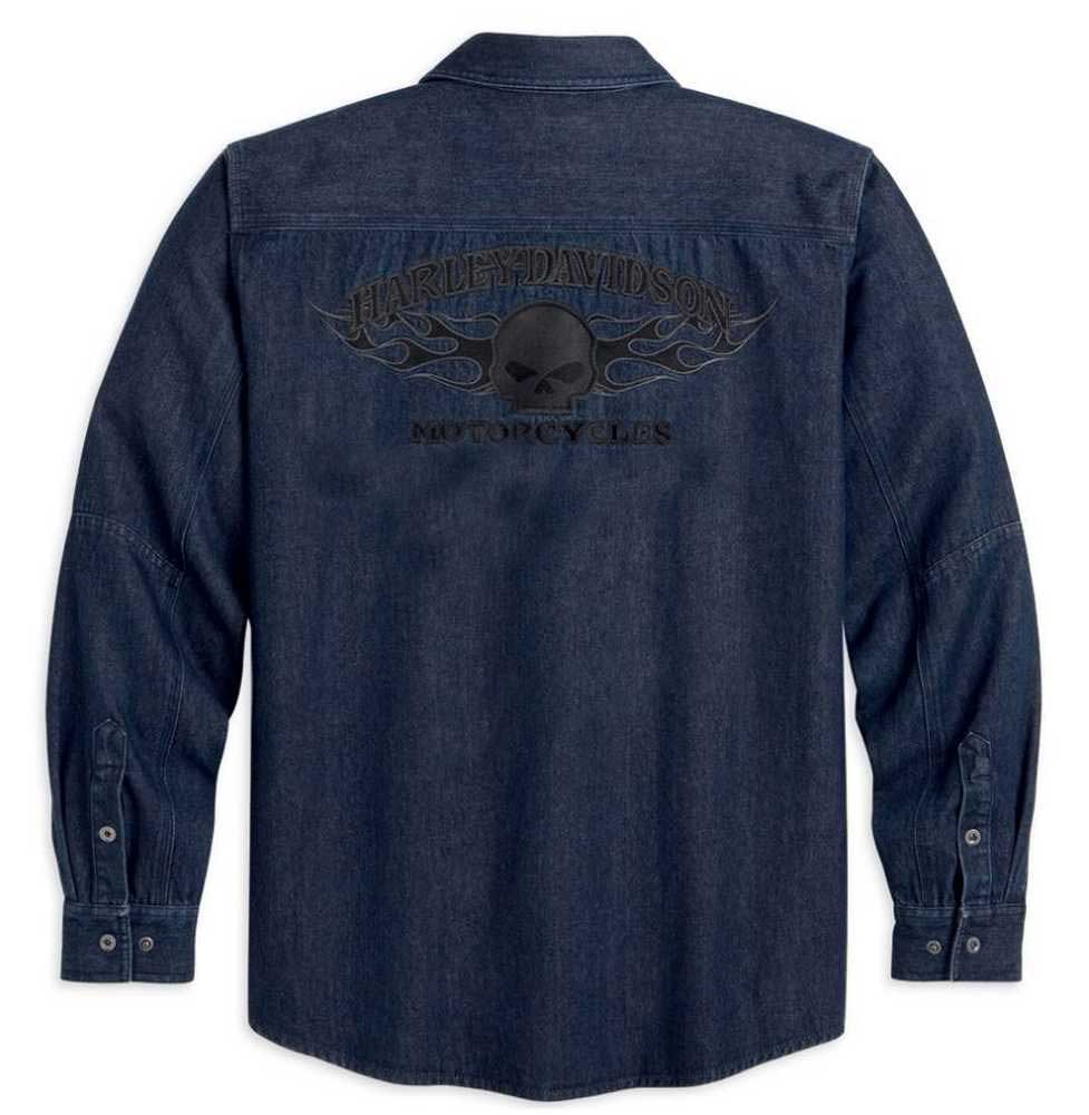 Harley-Davidson Free Shipping - Harley-Davidson Men's Burning Skull Denim Shirt L/S 99081-13VM - Free Shipping on many products plus Orders Over $99