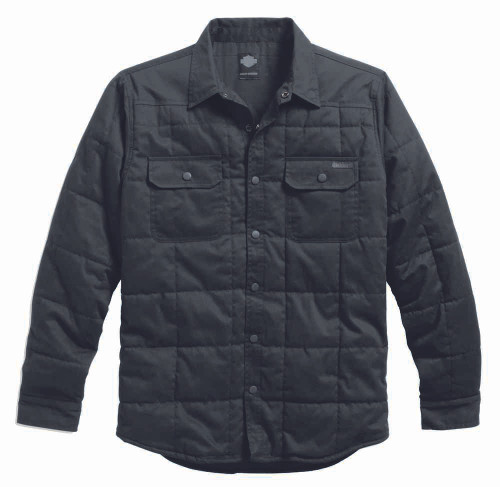 Harley-Davidson® Men's Quilted Shirt Jacket Coat, Cotton Twill