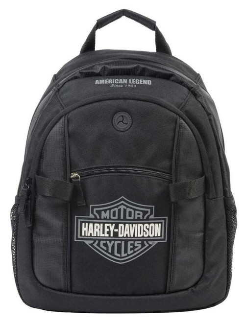 Harley-Davidson® Bar & Shield Day Backpack, Gray Logo, Black BP1968S ...