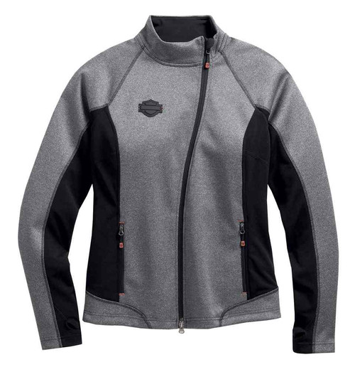 Harley-Davidson® Women's Mid-Layer Soft Shell Jacket, Marled Gray 98565 ...