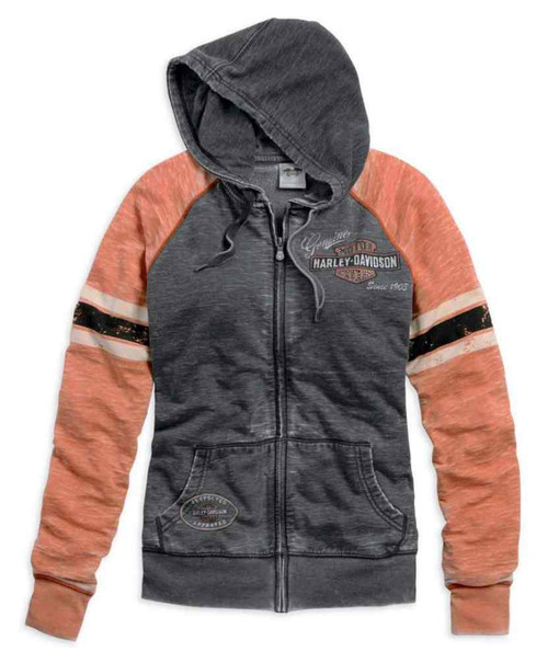 IONSEOUL American Harley Washing Hood-T (起毛) Harley-Davidson Men's Corrosion Willie G Skull Poly-Blend