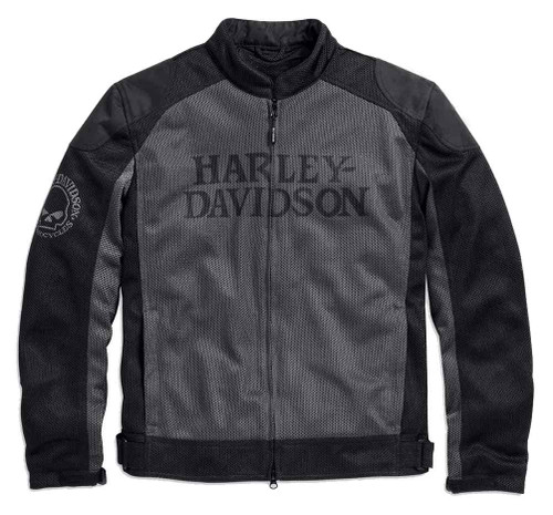 Harley-Davidson® Men's Riding Mesh Jacket, Willie G. Skull, Black