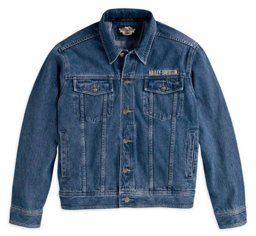 HARLEY-DAVIDSON フレイムス刺繍 ベルベットジャケット M Harley-Davidson® Men's Pinstripe Flames Zippered Hoodie, Black