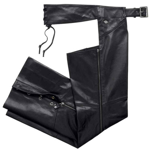 Harley-Davidson® Women's Essentials Leather Riding Chaps, Black