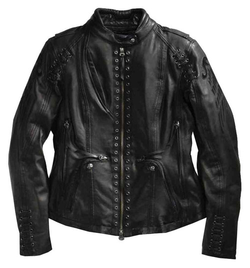 Harley-Davidson® Women's Destitute Grommet Sheepskin Leather