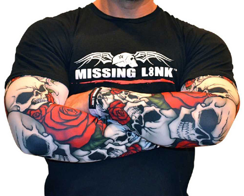 Missing Link SPF 50 Gunz N Money ArmPro Sleeves - Tan/Black Sun Protection
