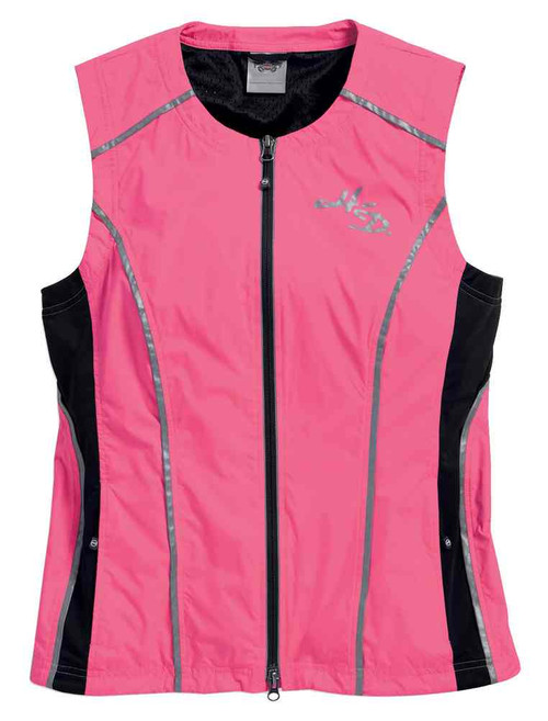 Harley-Davidson® Women's Hi-Vis Reflective Vest, Pink/Black. 98202