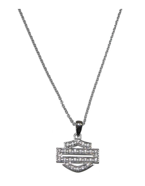 Harley-Davidson® Women's Bling Wing Bar & Shield Necklace