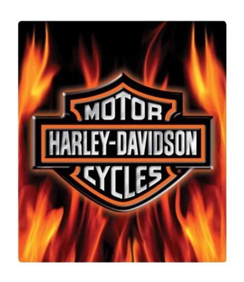 Harley-Davidson® Embossed Flaming Bar & Shield Logo Tin Sign, 13 x