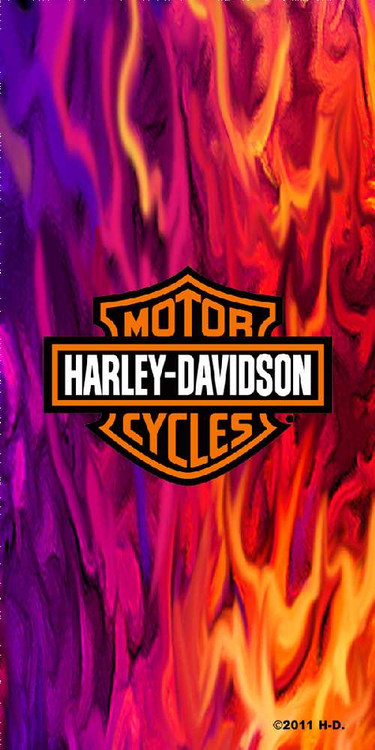 Harley-Davidson® Multicolor Flame Beach Towel 11667 - Wisconsin