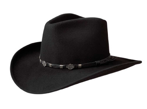 Harley-Davidson® Men's Crushable Wool Cowboy Western Hat HD-21 ...