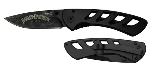 Harley-Davidson® TecX Exo-Lock Skeleton Pocket Knife Stainless